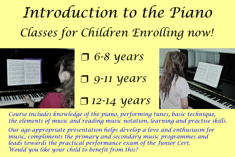 Piano classes for children Dublin